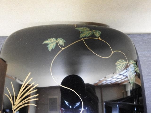 秋草図蒔絵硯箱　保存箱　MA332