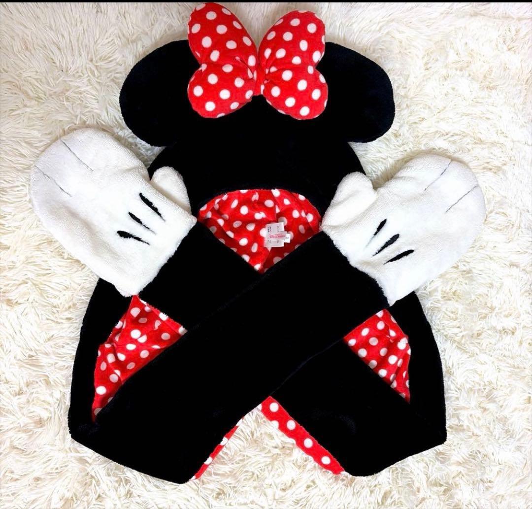 ミニーマウス マフラーキャップ ファンキャップ