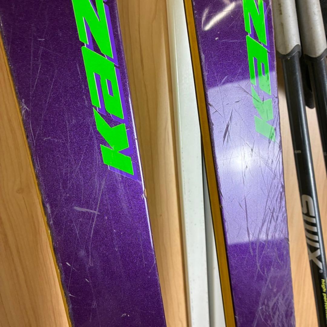 【送料込】KAZAMA テレマークスキー板　ポール　セット　山スキー