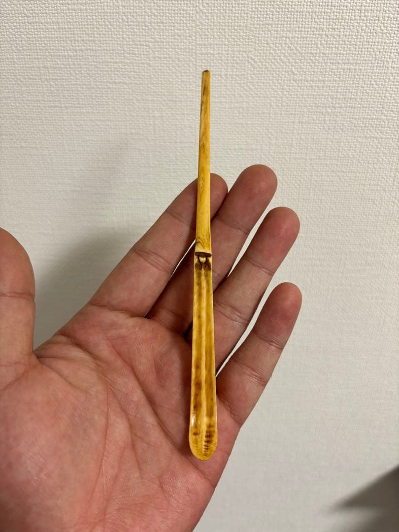 極上材茶杓 2本セット 天然材料 時代物 茶道具 鉄瓶