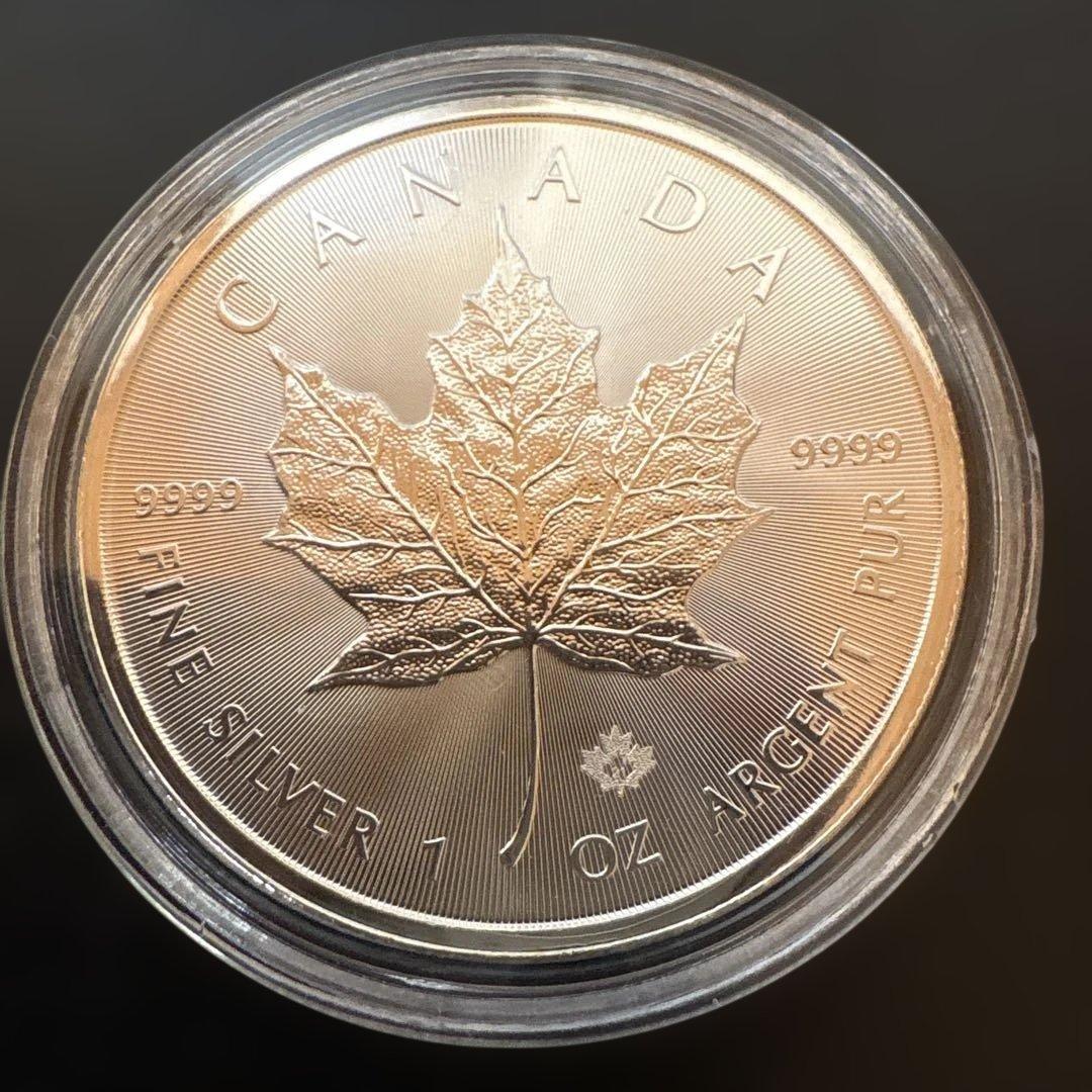 2021年 メイプル銀貨 1オンス　カプセル付き