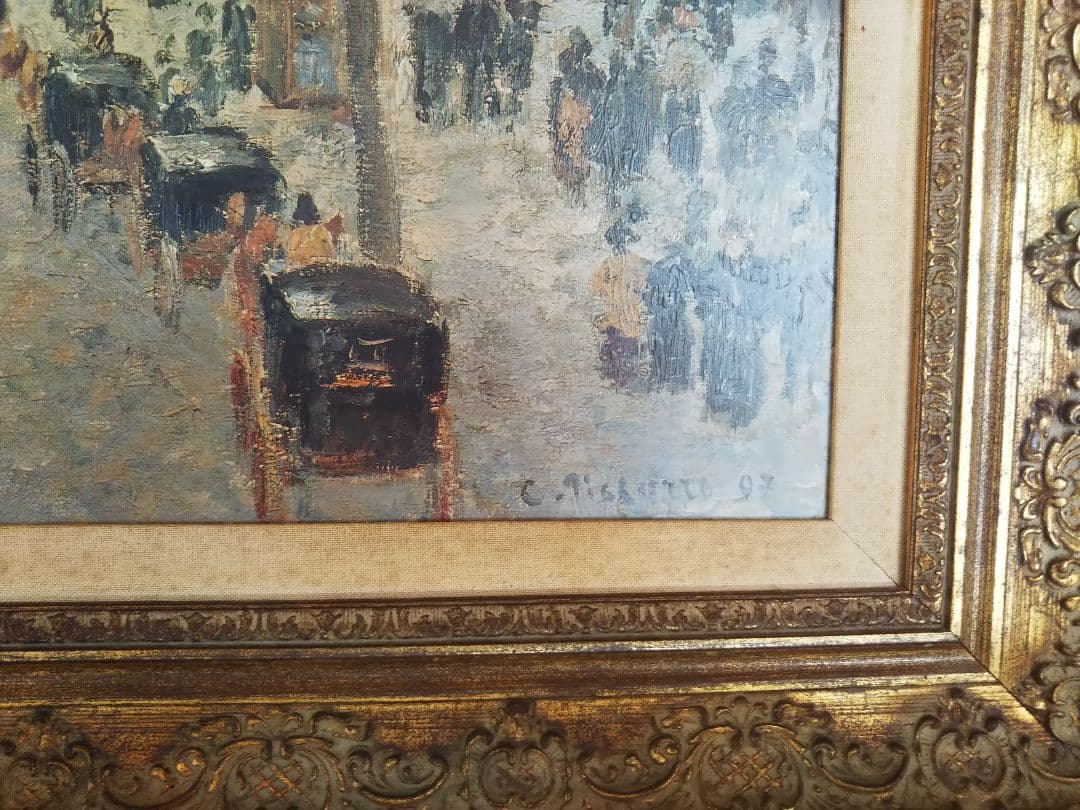 カミーユ・ピサロ　オペラ大通り 雪の効果 朝