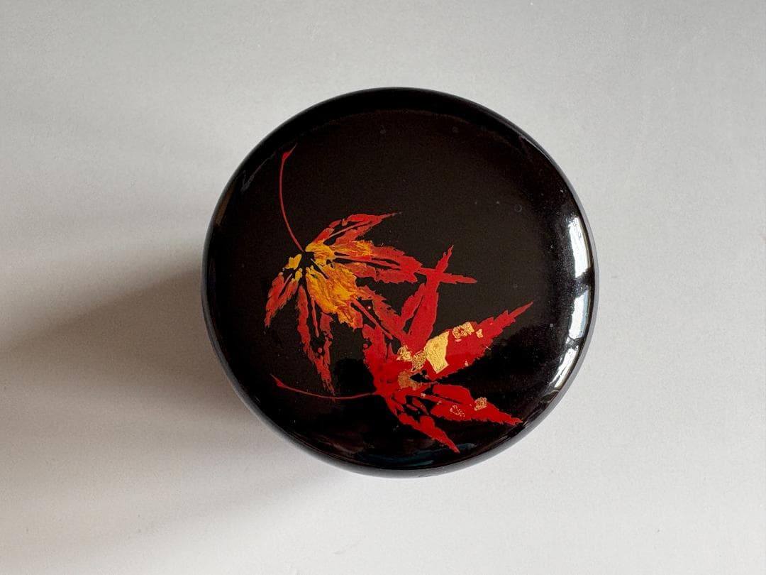 高桑泉斎　紅葉絵一閑大棗　堀内宗完　兼中斎書付　茶道具　薄茶器　表千家　＋掛花入