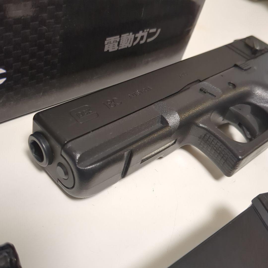 グロック18C 電動ガン+100連マガジン付、充電器セット、バッテリーセット