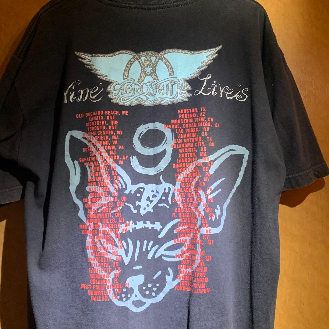 AEROSMITHエアロスミスNINE LIVES Tour1997TシャツL黒