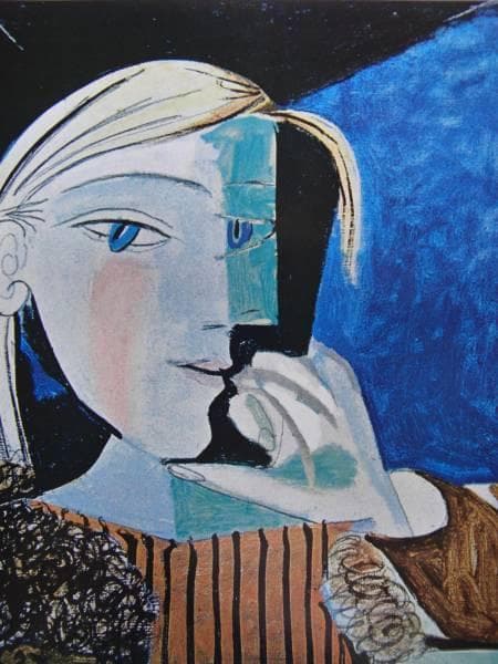 パブロ・ピカソ、碧緑色の乙女、希少限定画集画、状態良好、新品高級額装付