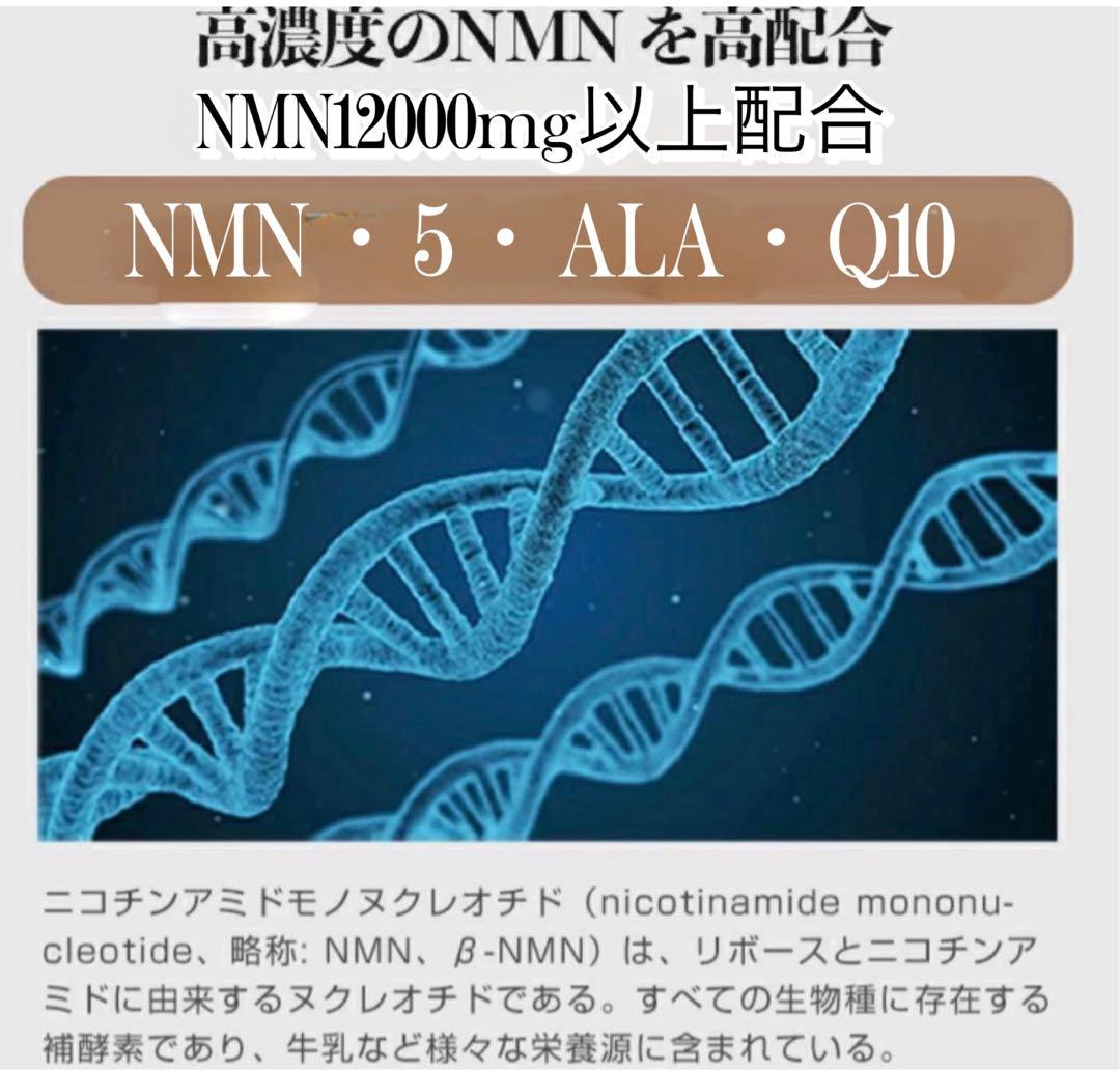 NAQS NMN・5ALAアミノ酸・コエンザイムQ10サプリメント2袋セット新品