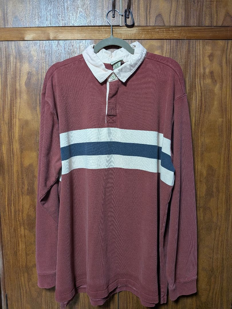 エルエルビーン　ラグビーシャツxl