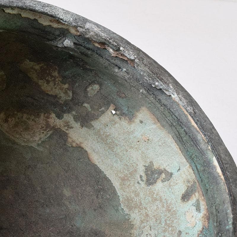 中国　古銅青銅　漢詩文三つ足香炉　V　R8998