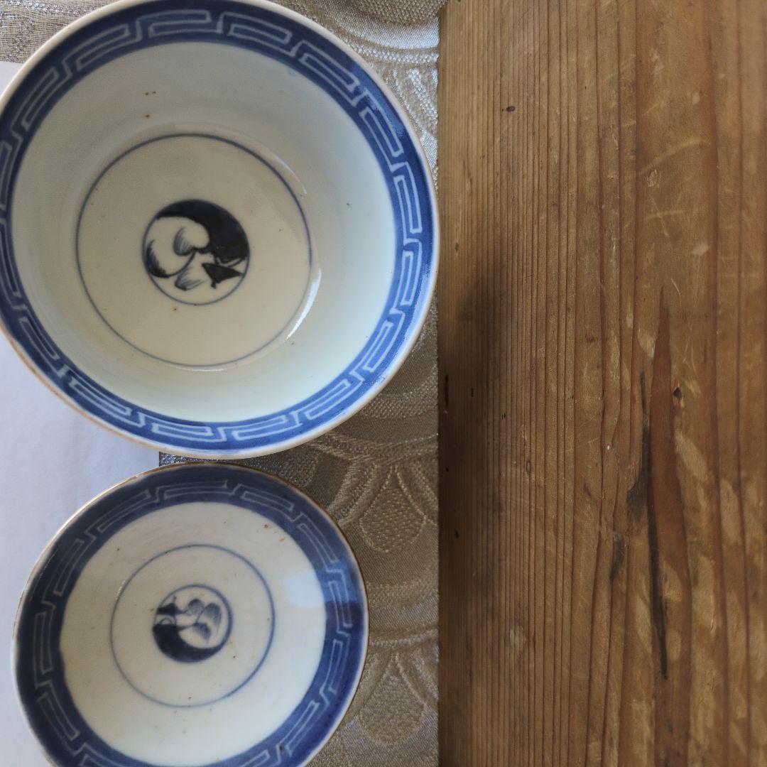 骨董　古伊万里　色鮮やかな陶器の器　セット