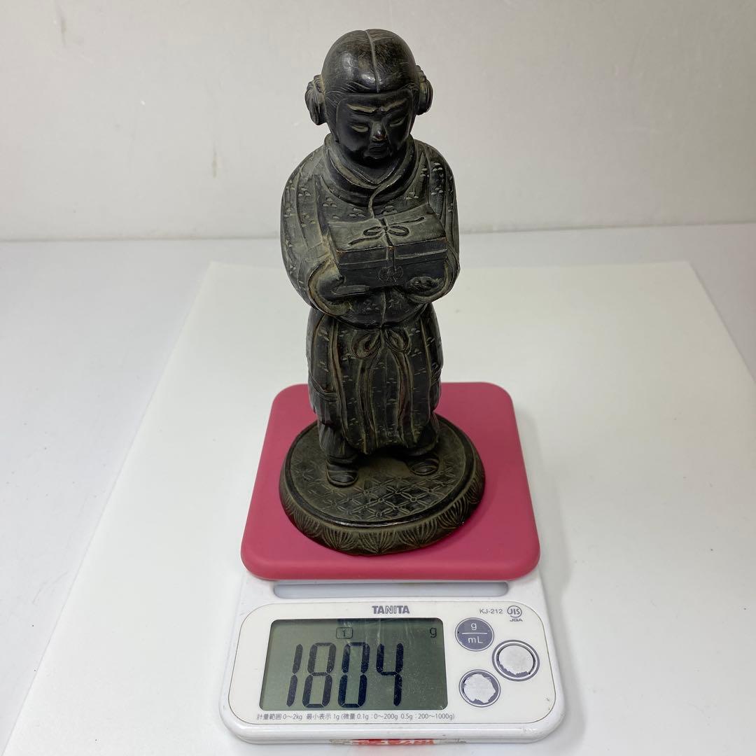 古銅　童子神　1804g 木箱付　トコエ　東さ7-0424☆2F