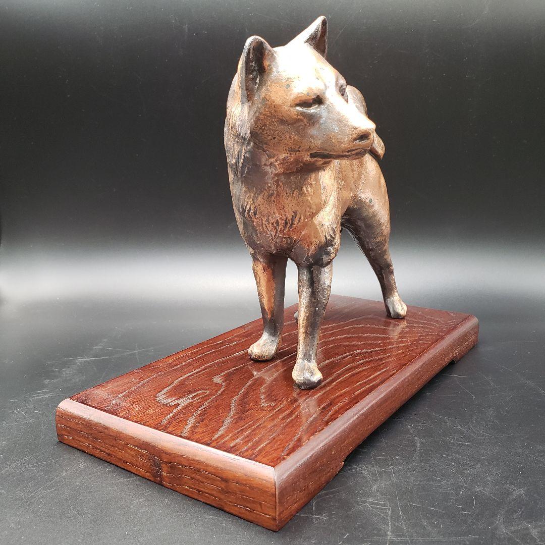 ⑪金属美術工芸品 戌置物 犬 イヌ 銅 秀作