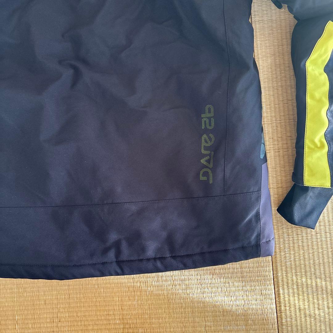 スキーウェア上下　メンズ 黒/黄 フード付き