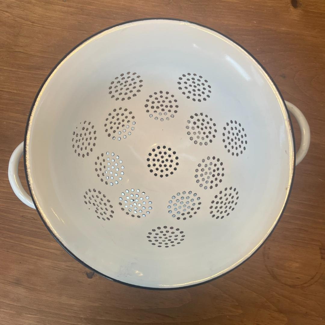 イギリスアンティーク ホーロー コランダー ボウル セット ジャンク ビンテージ