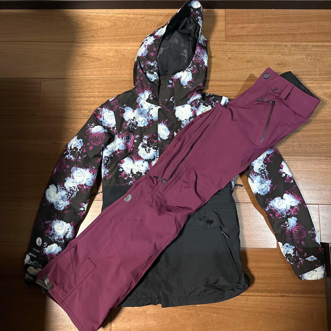 【美品】VOLCOM GORE-TEX スノーボード 上下セット レディ