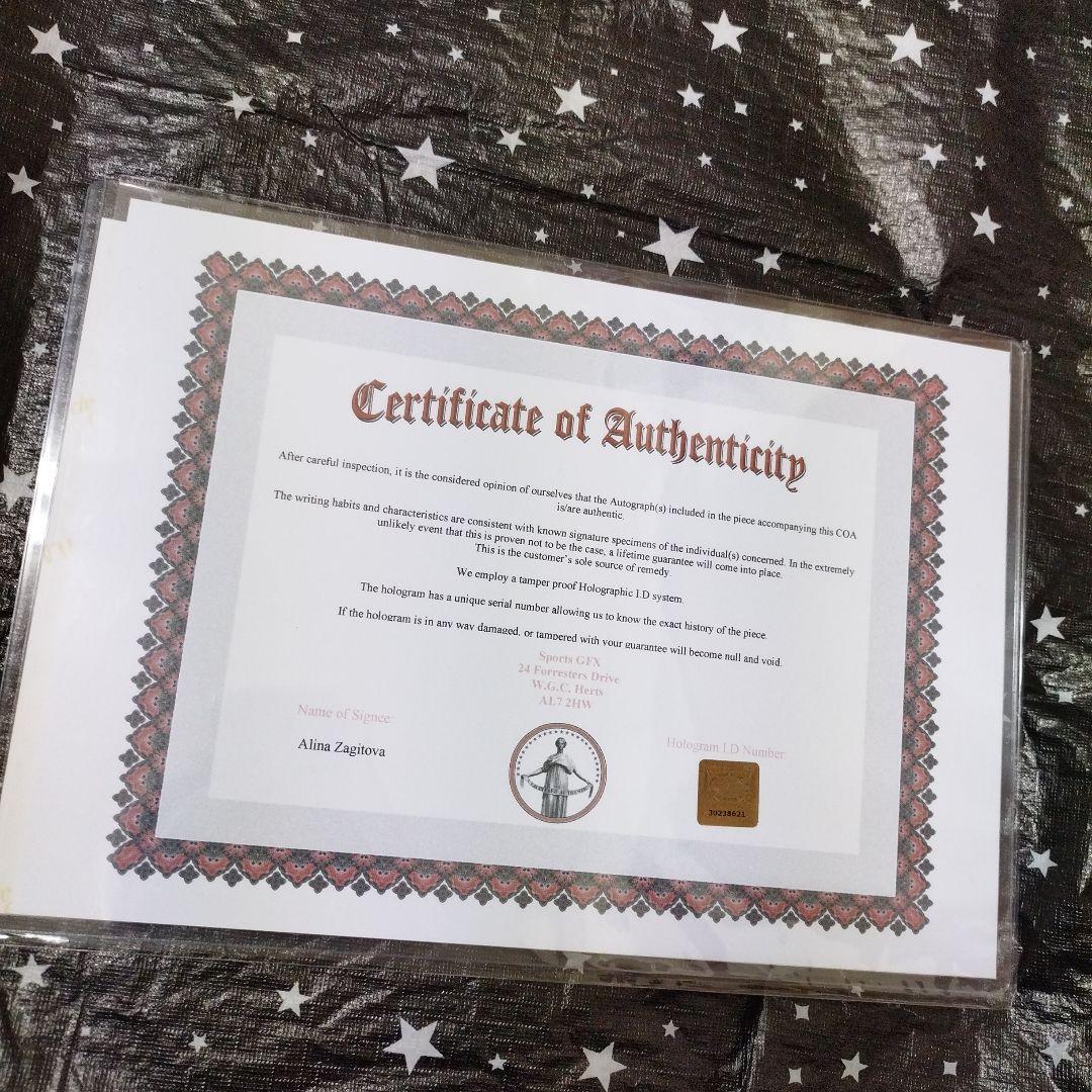 アリーナ・ザギトワ　直筆サイン入りフォト　アイスフィギュアスケート