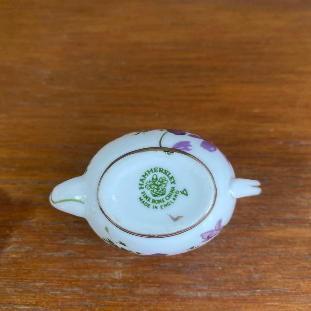 ハマースレイ ヴィクトリアン　バイオレット　ミニチュア　ティーポット　スミレ