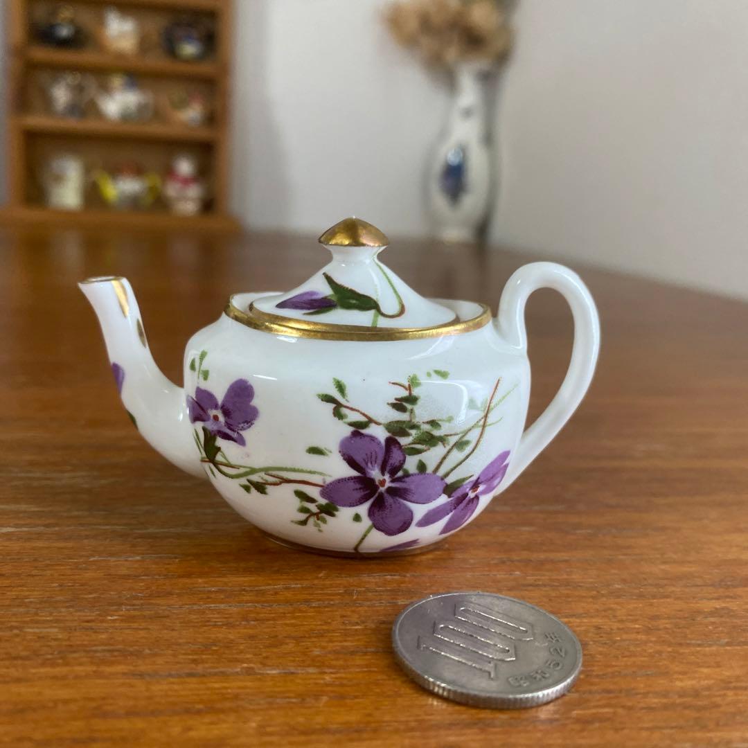 ハマースレイ ヴィクトリアン　バイオレット　ミニチュア　ティーポット　スミレ