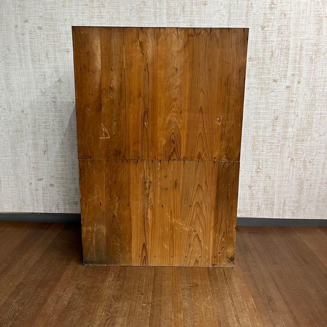 【アンティーク】時代家具 無垢材 茶箪笥 水屋箪笥 食器棚 二分割 古家具