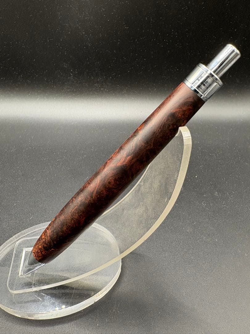 512極上　ホンジュラスローズウッド　瘤杢　木軸シャーペン　ボールペン