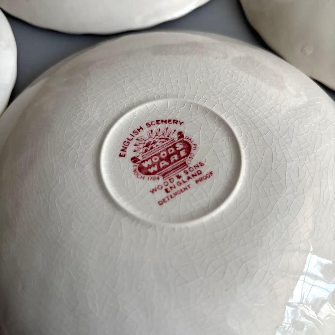 Wood&Sons/ティーカップ&ソーサー4客/エノクウッズ レッド