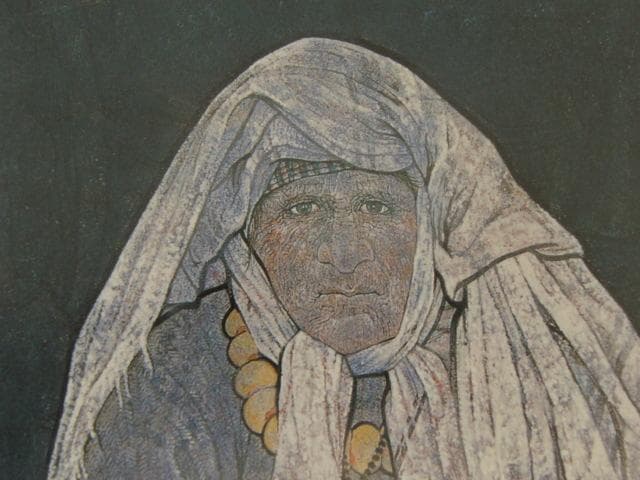 松村公嗣、【午后】、希少な額装用画集より、新品額装付、状態良好