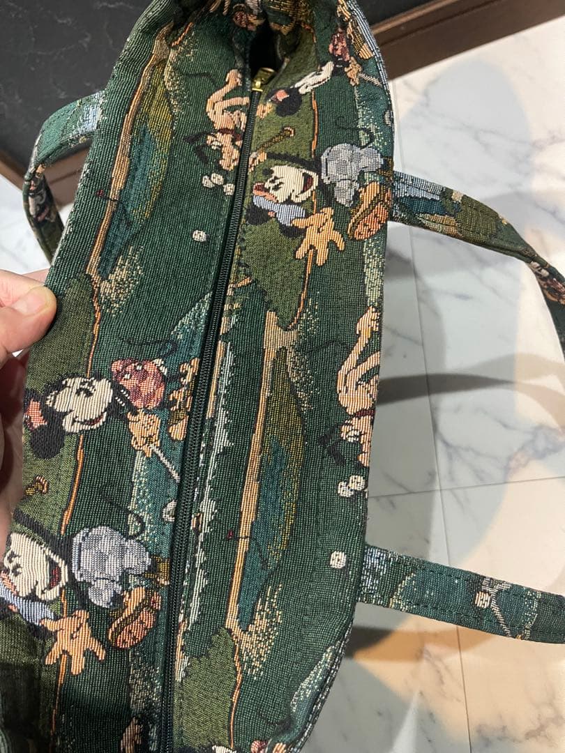 ミッキーマウス柄 ゴルフバッグ・キャディバッグ　レトロ　レザー