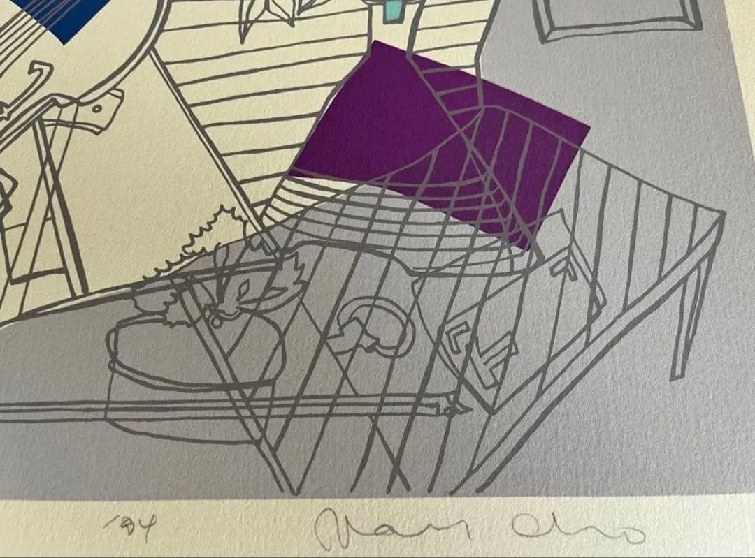 希少　限定　シルクスクリーン　サイン、ED アンティーク　ジニーキム　コラージュ