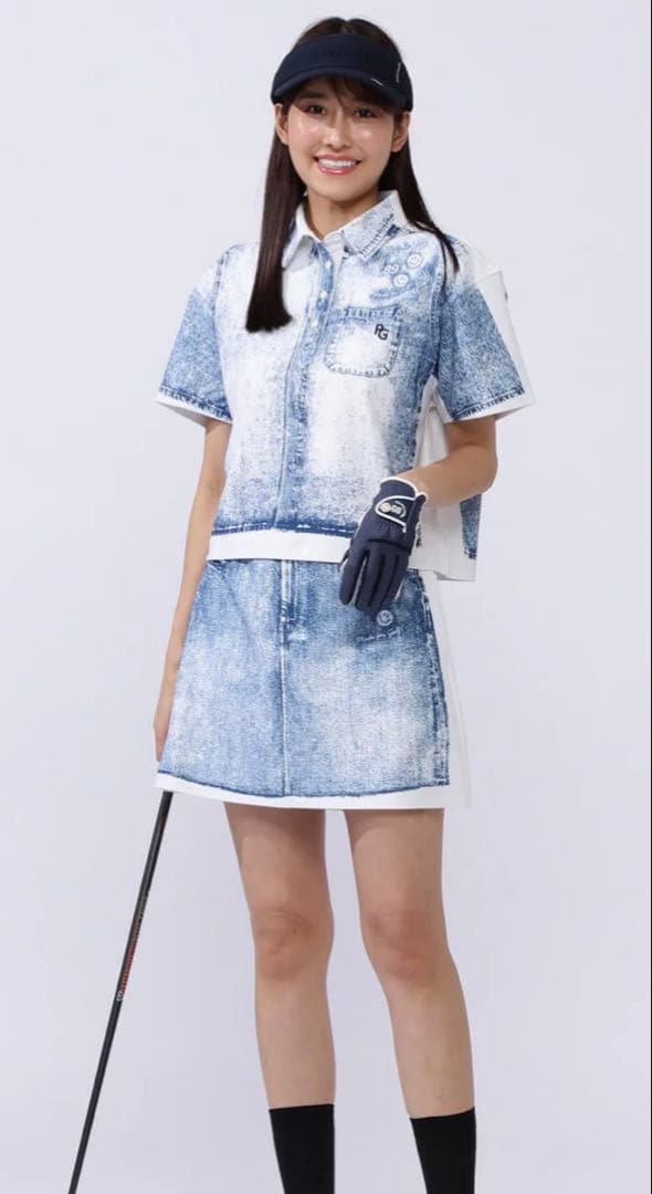 PEARLY GATES デニム風ゴルフシャツ 上下セット