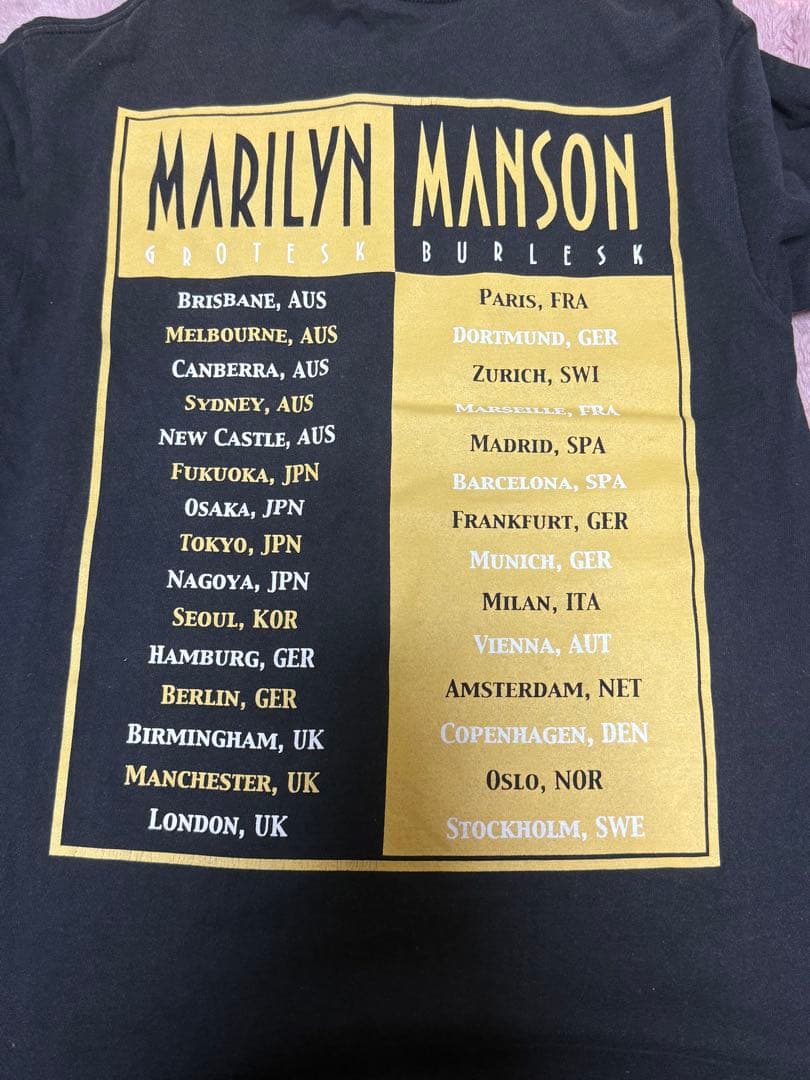 00's マリリンマンソン グロテスクバーレスク ツアー Tシャツ