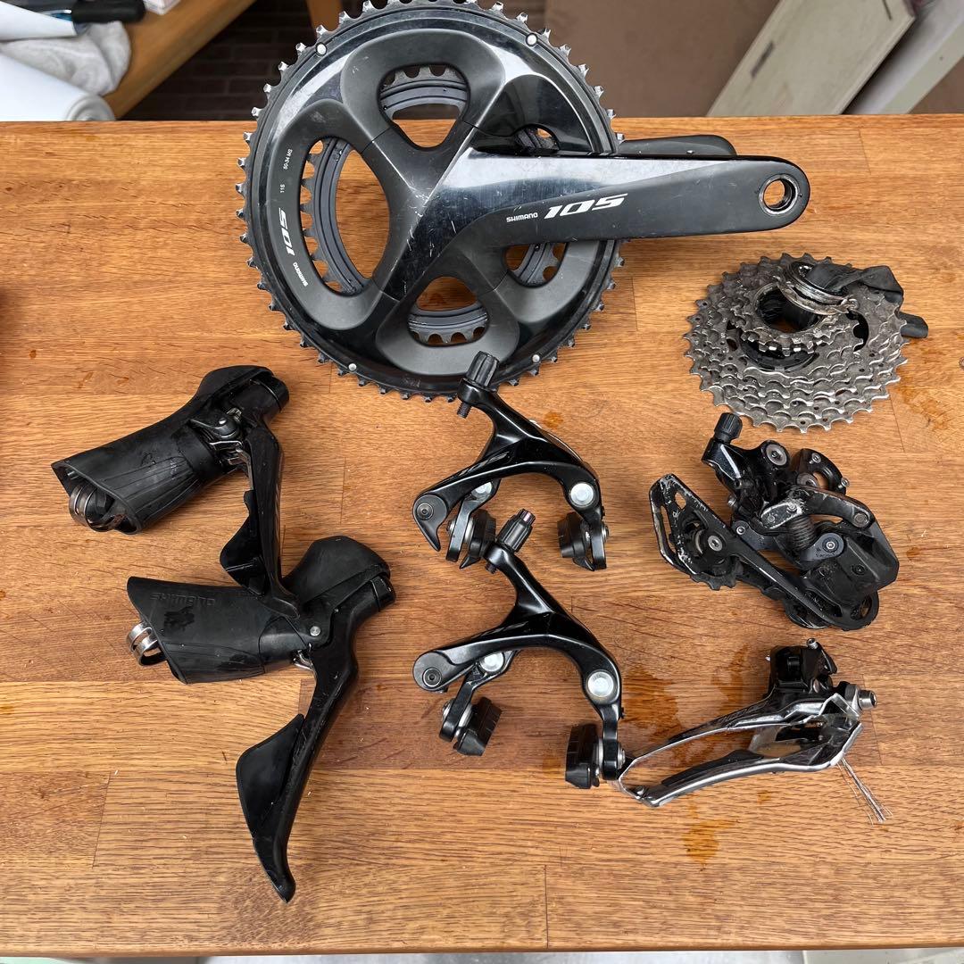 取り外しShimano 105 R7000 11速 コンポーネント