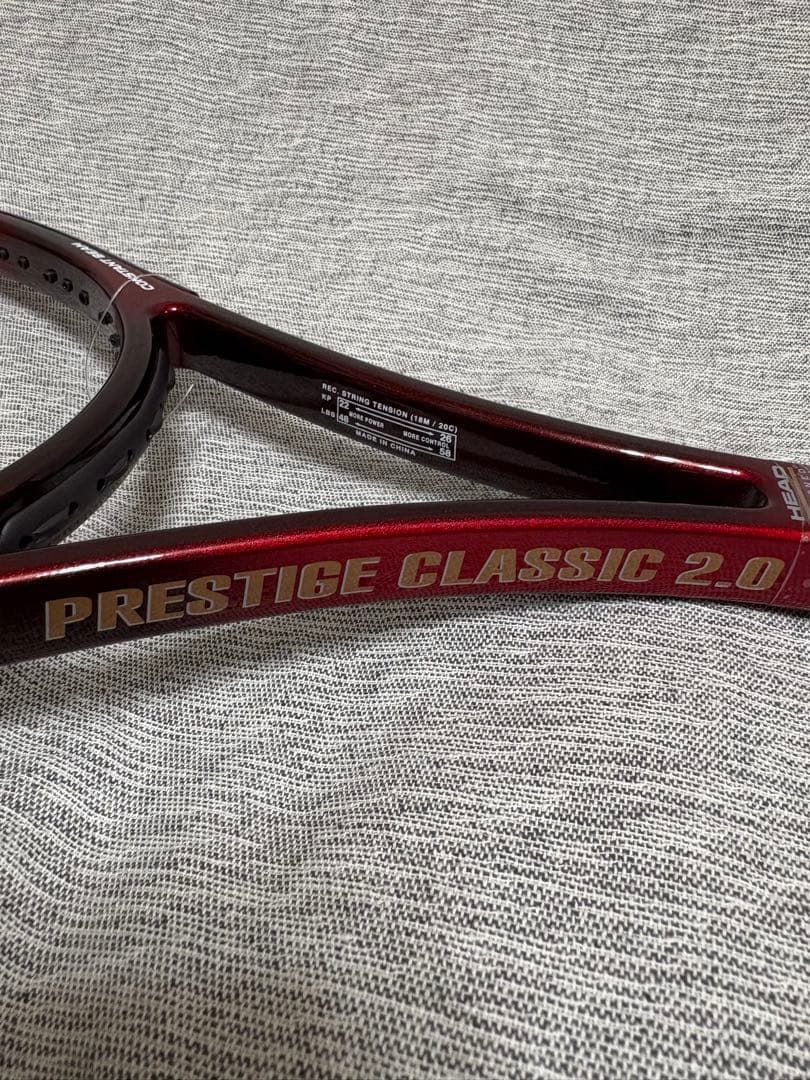 ヘッド プレステージクラシック2.0 硬式テニスラケット　新品　ワインレッド