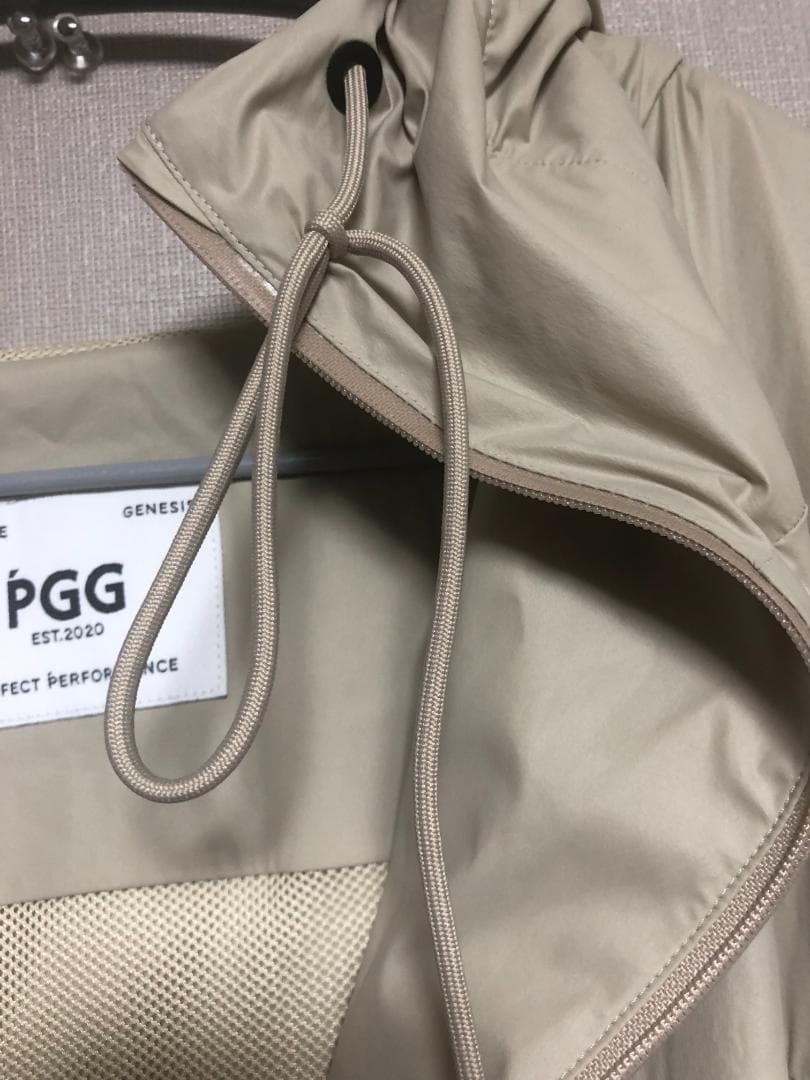 未使用 7.1万 PGG フード付きナイロンジャケット ベージュ 5 L XL