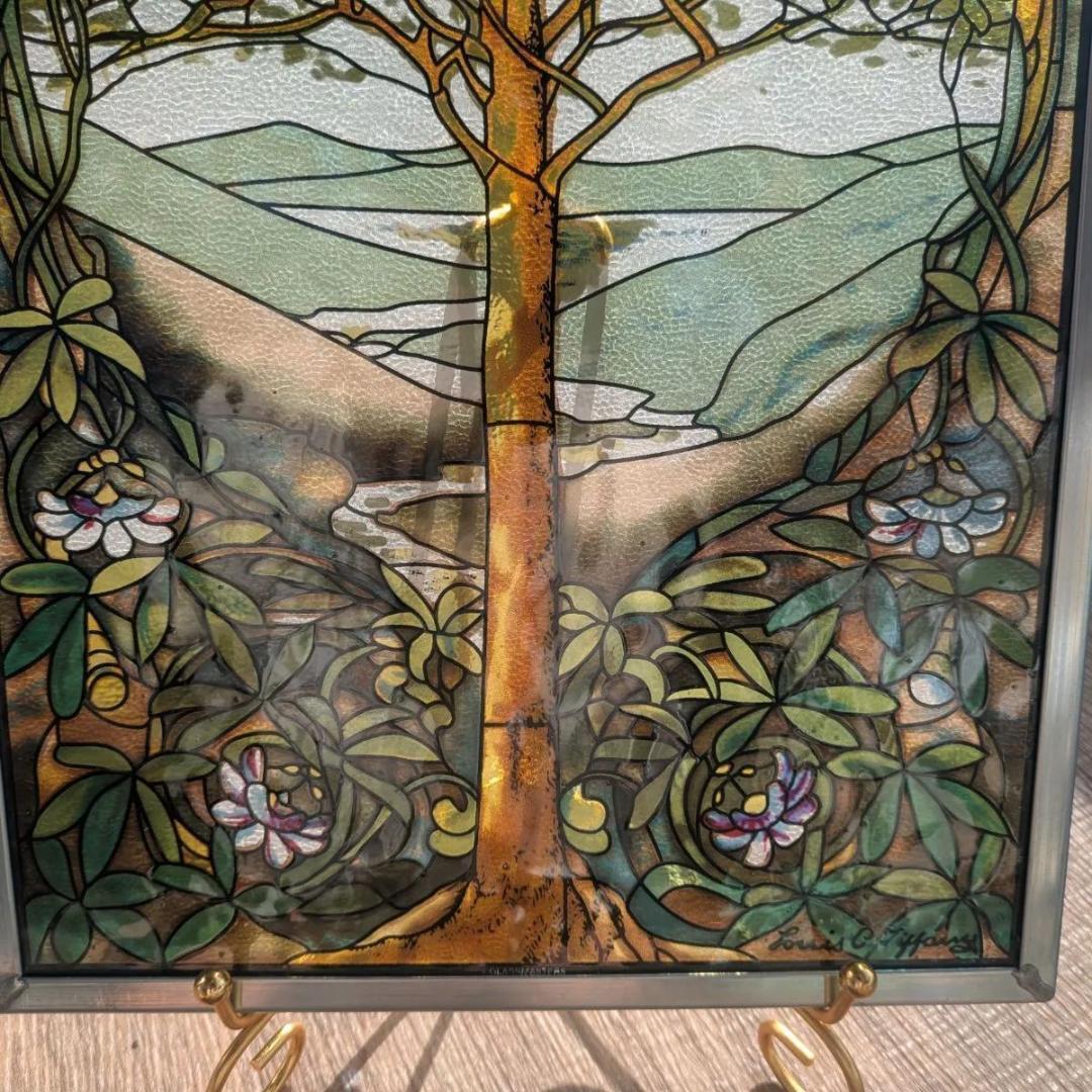 グラスマスターズ 生命の樹 ステンドグラス 33×24 ルイスCティファニー