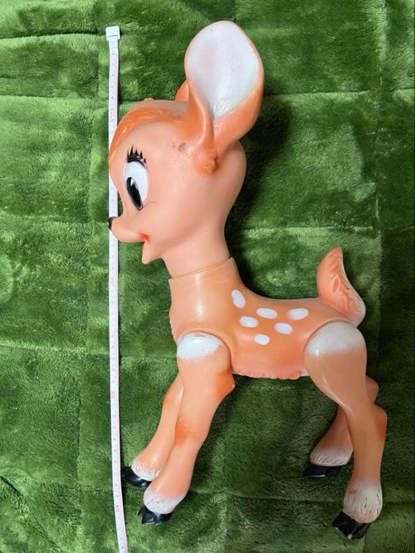 バンビ子鹿のソフビ　大きめ　昭和レトロ