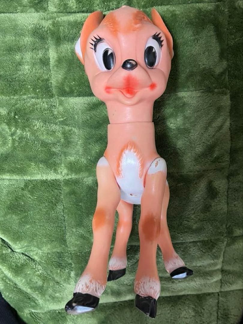 バンビ子鹿のソフビ　大きめ　昭和レトロ