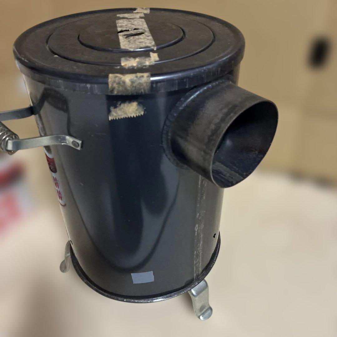 【未使用】ルンペン石炭ストーブ　円筒型　簡炭2kg 文化たきつけ付き　送料込み