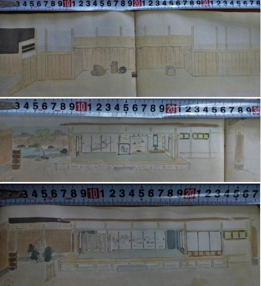 当時物　小貫春陽 道具帳　舞台装置 大道具　勝川　歌舞伎背景画家　歌舞伎座