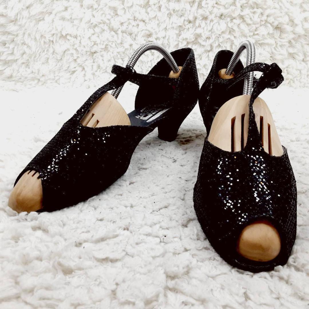 未使用級24.5㎝◎FREED OF LONDON 社交ダンスシューズ サンダル