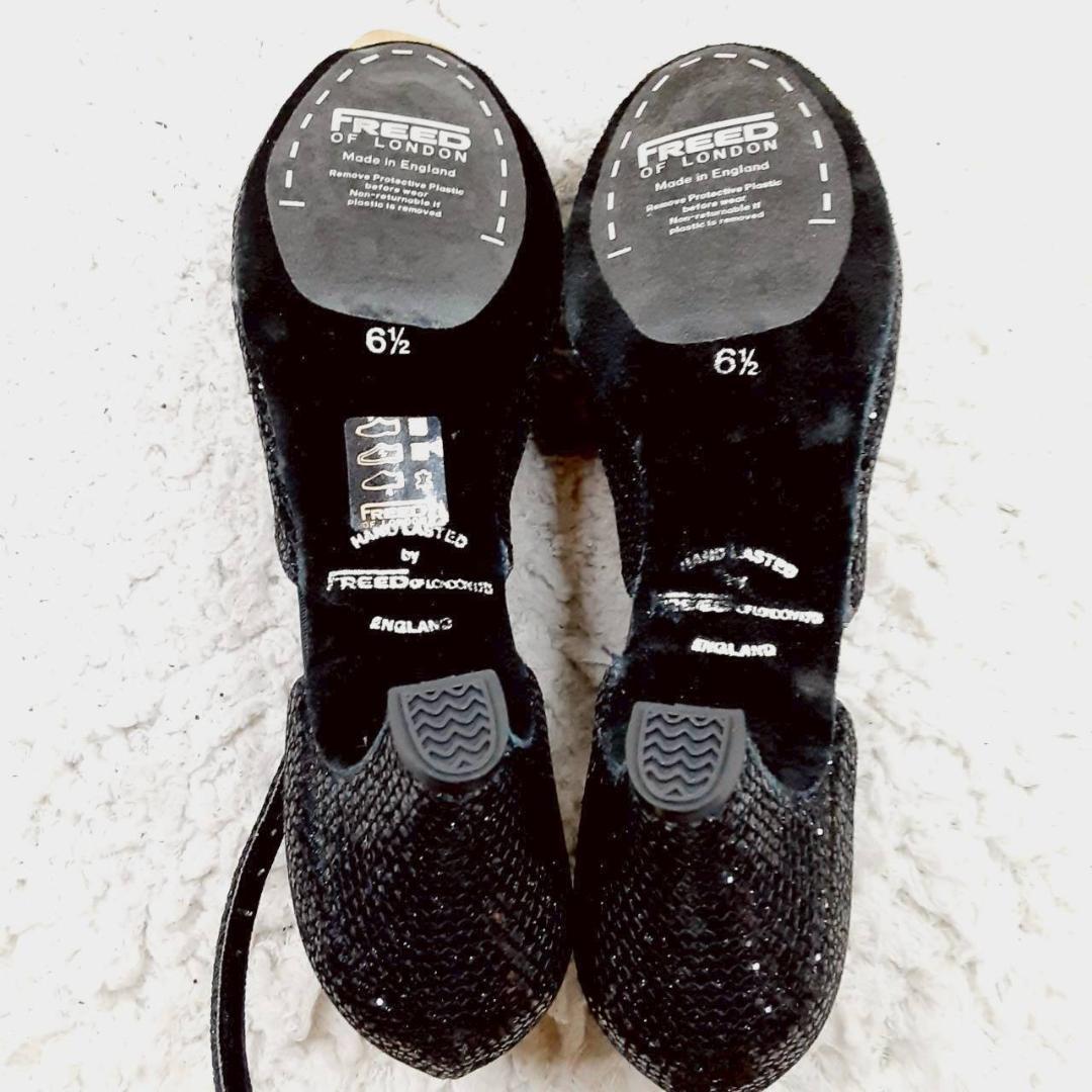 未使用級24.5㎝◎FREED OF LONDON 社交ダンスシューズ サンダル