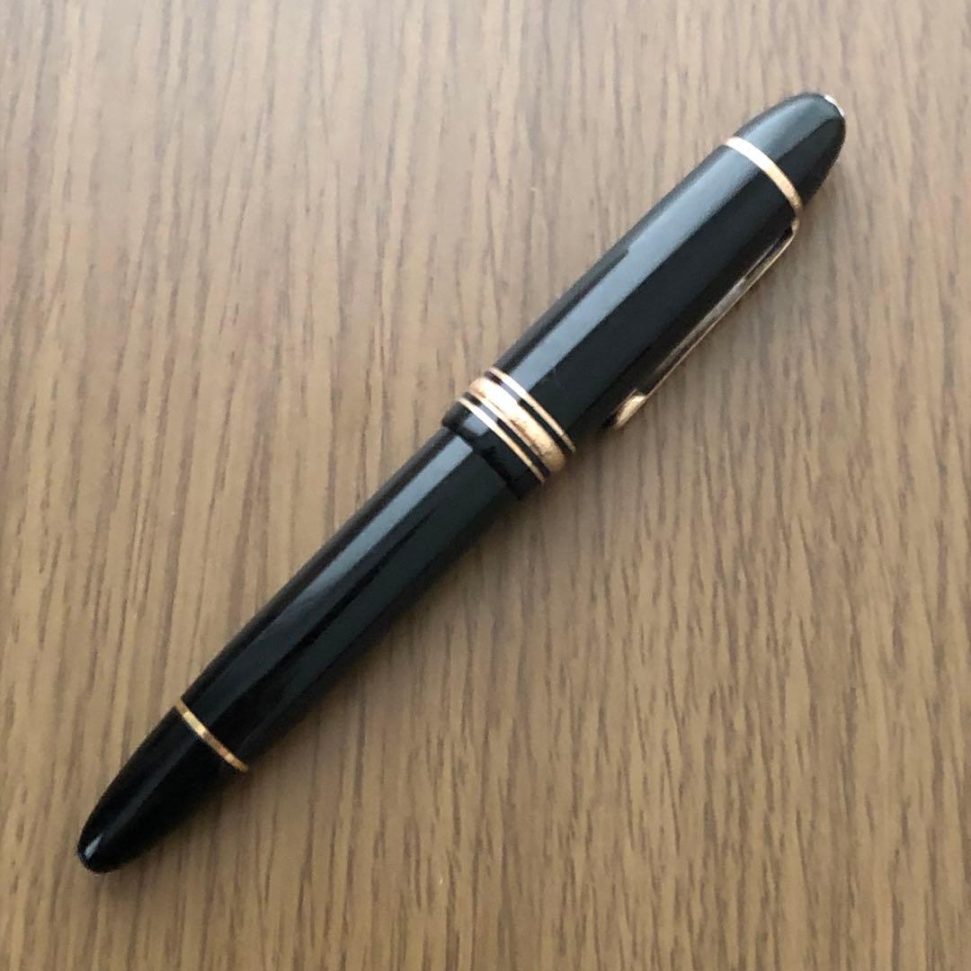 【美品・収納箱付き】モンブラン 149 14C 中白 二段エボナイト芯 万年筆