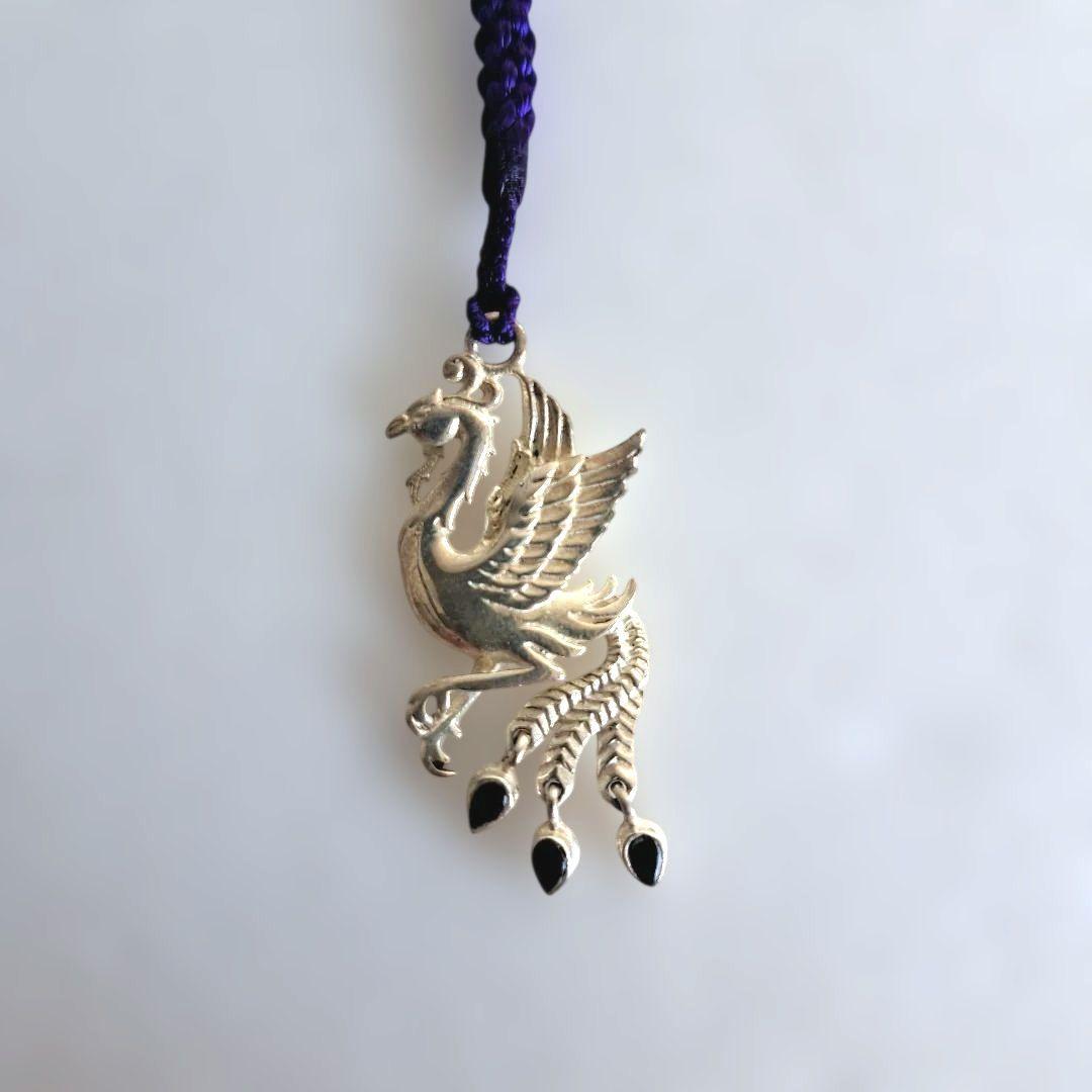 銀製　靴べら　シルバー925　蓮葉　鳳凰　金魚（ランチュウ）　アンティーク