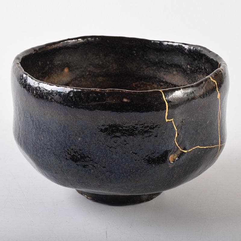 茶道具　楽吉左衛門　十代旦入造　黒楽茶碗　共箱　M　R8075