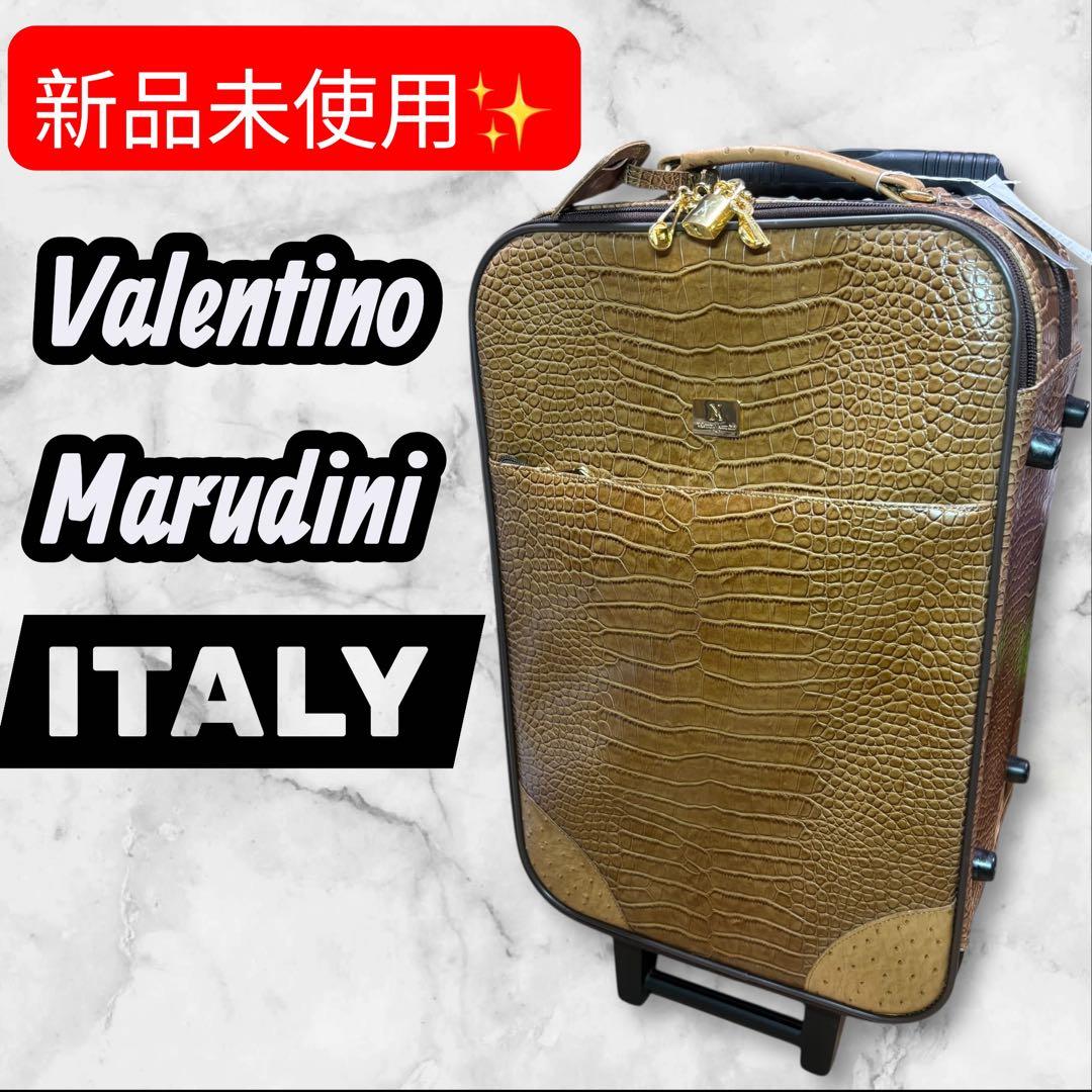 【希少】珍しい　新品未使用 Valentino Marudini クロコ型押し