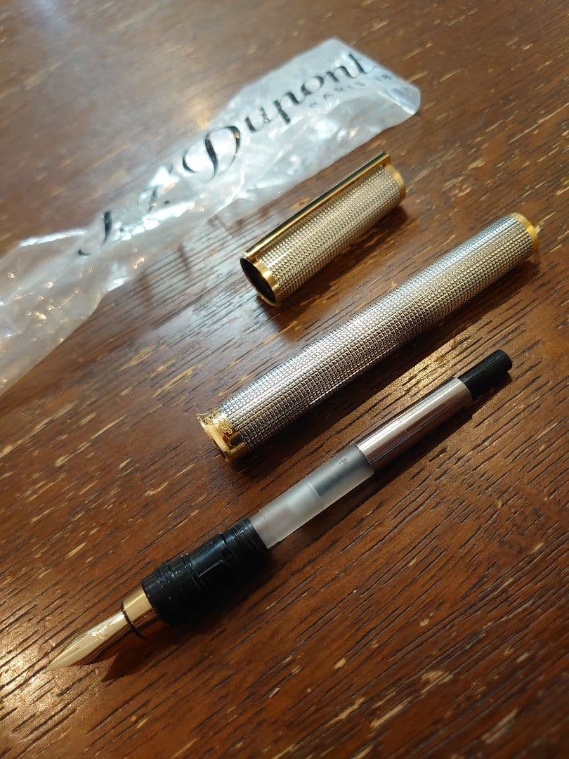 Dupont　シルバー 銀製 万年筆 Fサイズ