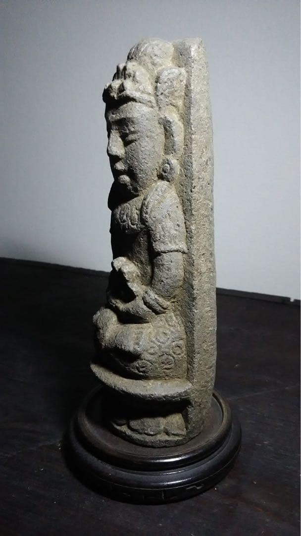 中国 朝鮮 李朝 石製 道教像 稀少 石仏 金銅仏 仏像 仏教美術 骨董 古美術