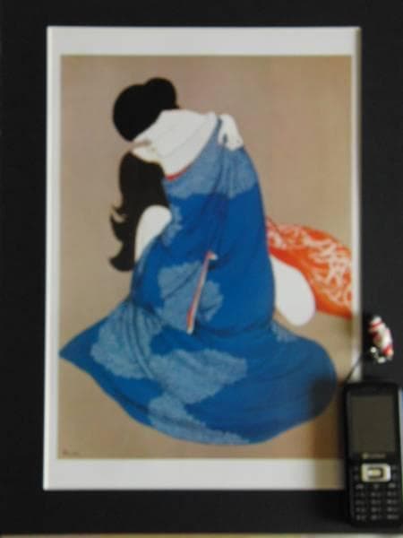 高沢圭一、ベーゼ、版上サイン、希少な額装用画集より、新品高級額装付