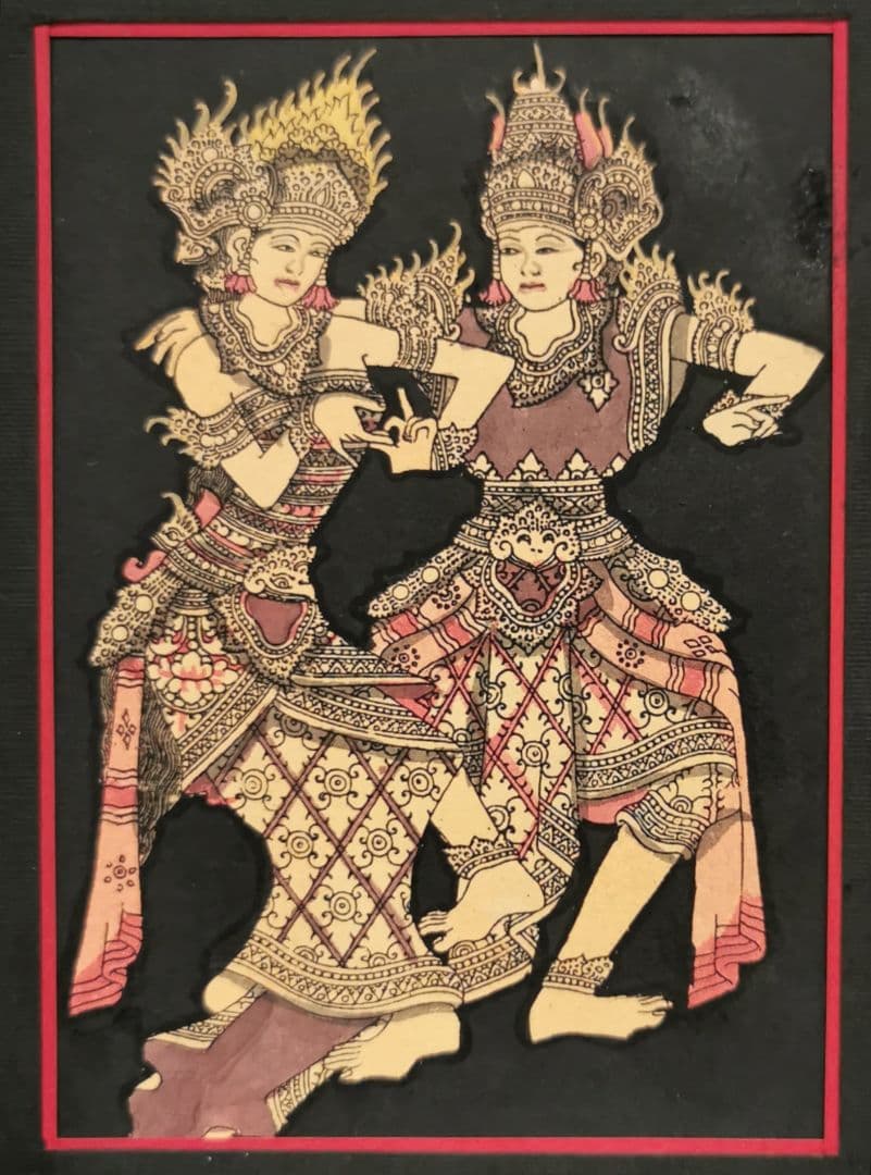 インドネシアバリ島アート細密画 神の踊り コモシャンバラ ベガワンギリ専属絵師作