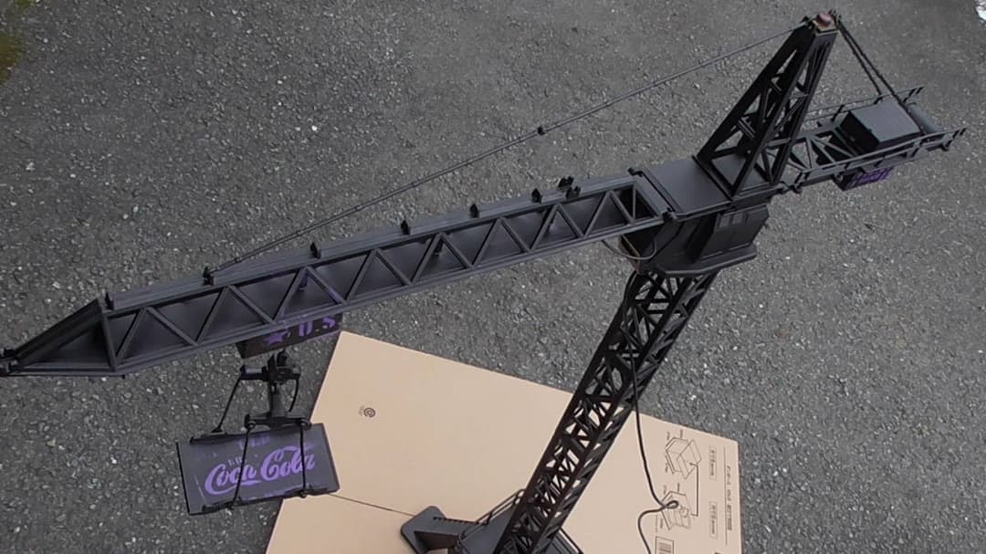 タワークレーン  ラジコン/リモコン 黒色ブラック 1ｍ20㎝ おもちゃ