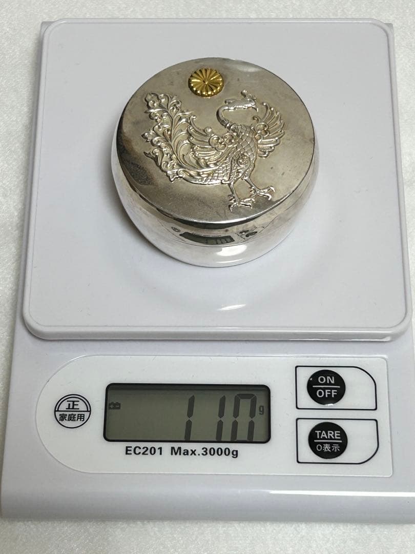 ★皇室御下賜品★ 上皇陛下 平成即位の礼 ボンボニエール 棗型鳳凰文　桐箱付き